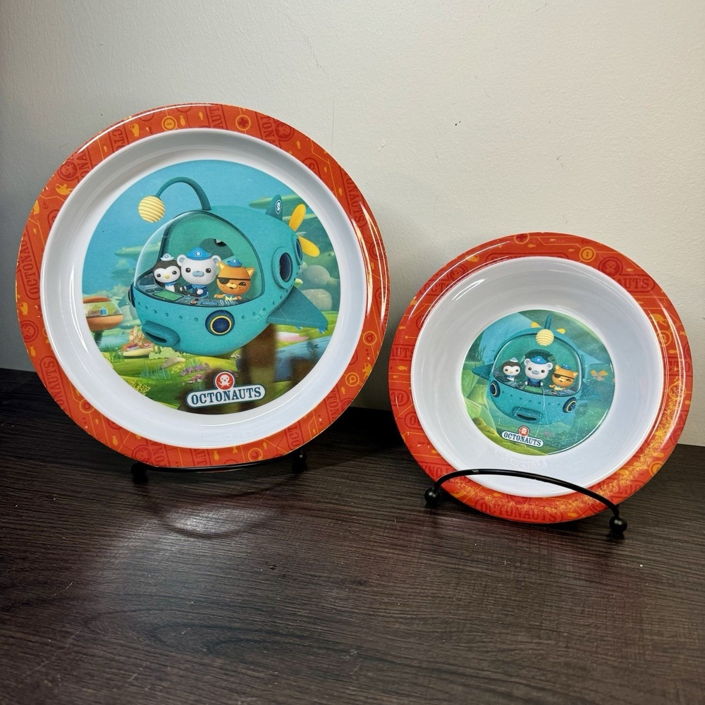 Octonauts Plate & Bowl Set Kids Toddlers Meal Time Melamine‎